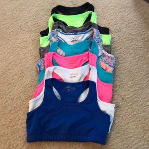 8 sports bras size 8-10 girls